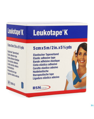 Leukotape k bande adh elast bleu    5,0cmx5m 1