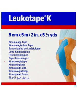 Leukotape k bande adh elast bleu    5,0cmx5m 1