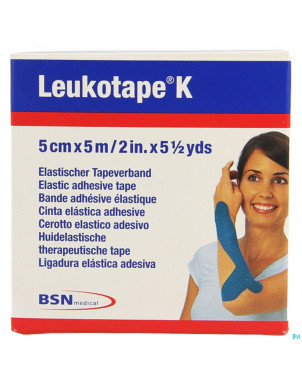 Leukotape k bande adh elast bleu    5,0cmx5m 1