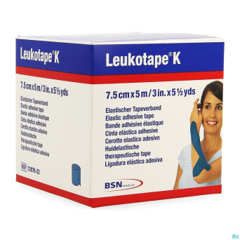 Leukotape k bande adh elast bleu    7,5cmx5m 1