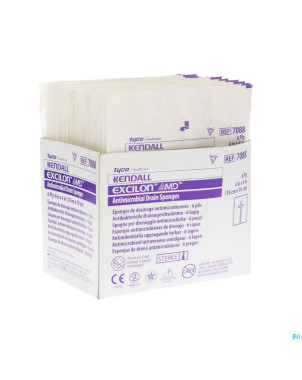 Excilon amd a/microb. drain sponge ster 10x10cm 50