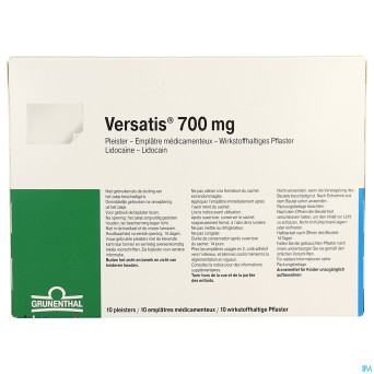 Versatis 700mg pleisters - emplatres 10