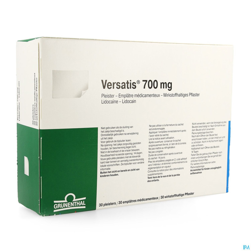 Versatis 700mg pleisters - emplatres 30