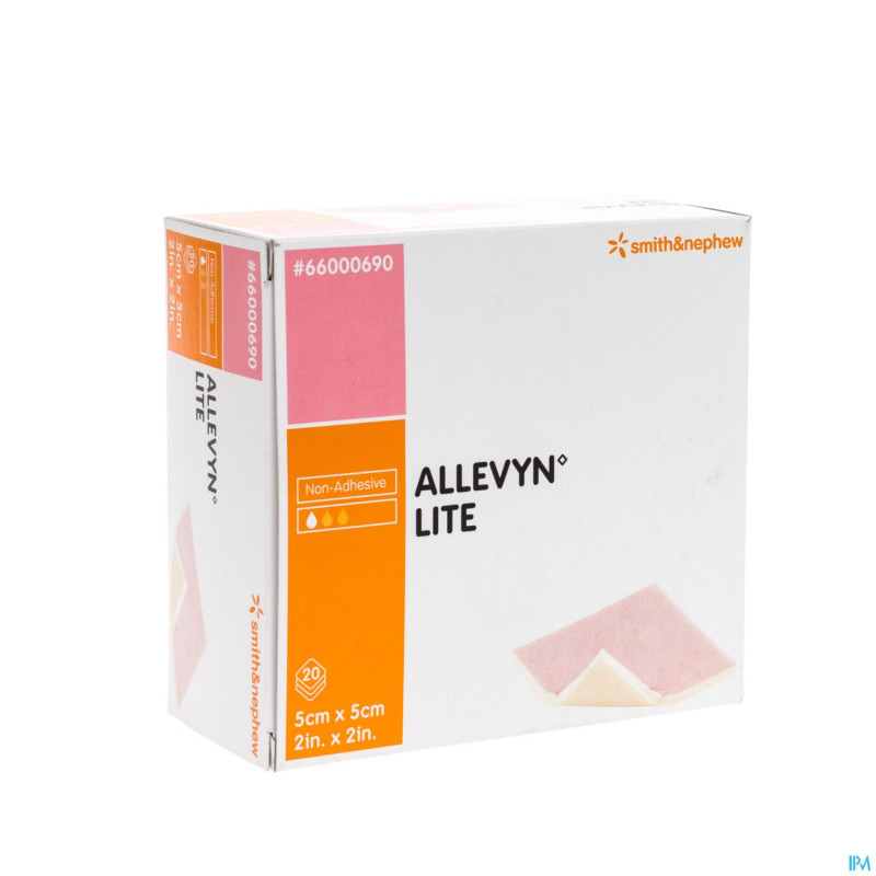 Allevyn lite pansement    5x 5cm 20 66000690