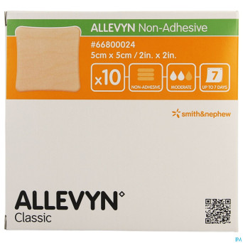 Allevyn non adh pans hydrocel.  5x 5cm 10 66800024