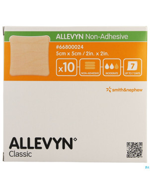 Allevyn non adh pans hydrocel.  5x 5cm 10 66800024
