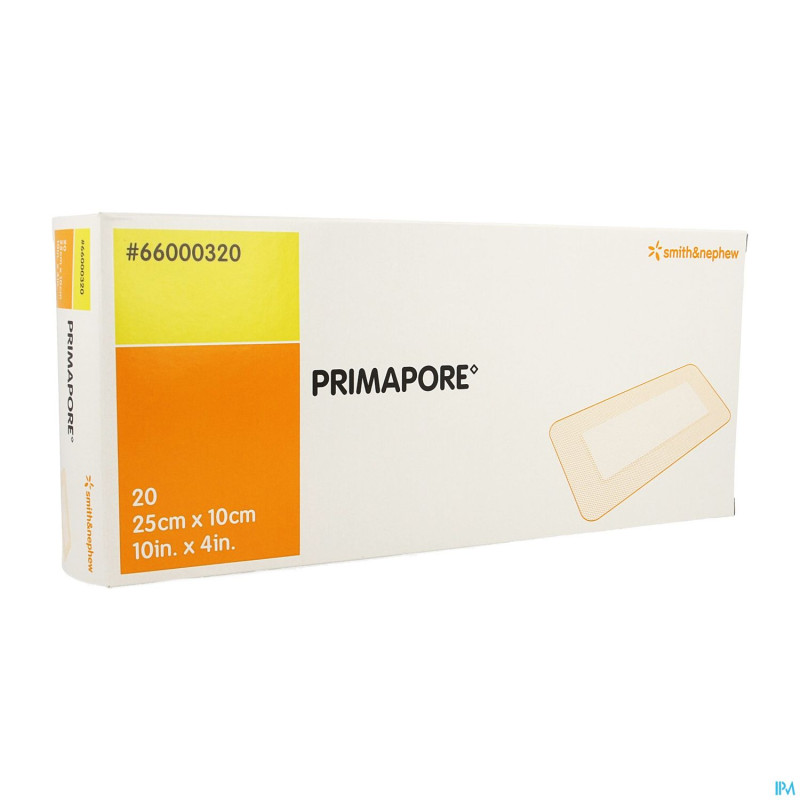 Primapore s&n pans post-op   25cmx10cm 20 66000320