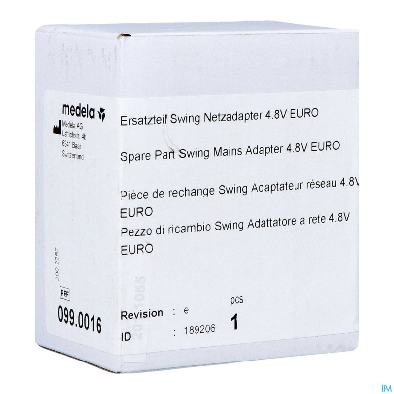 Medela adaptateur pour secteur 4,8v pour swing
