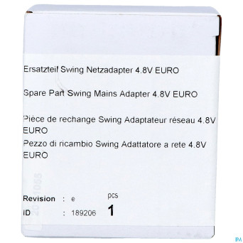 Medela adaptateur pour secteur 4,8v pour swing