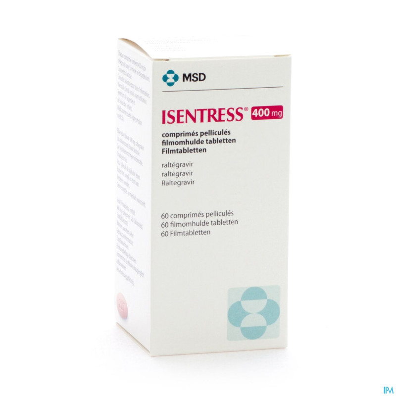 Isentress 400 mg comp enrobe  60
