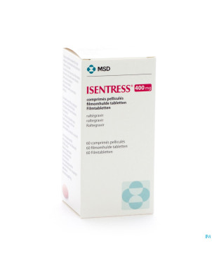 Isentress 400 mg comp enrobe  60