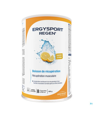 Ergysport regen boisson citron pdr    pot 450g