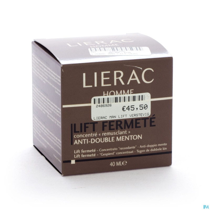 Lierac homme lift fermete a/double menton pot 40ml
