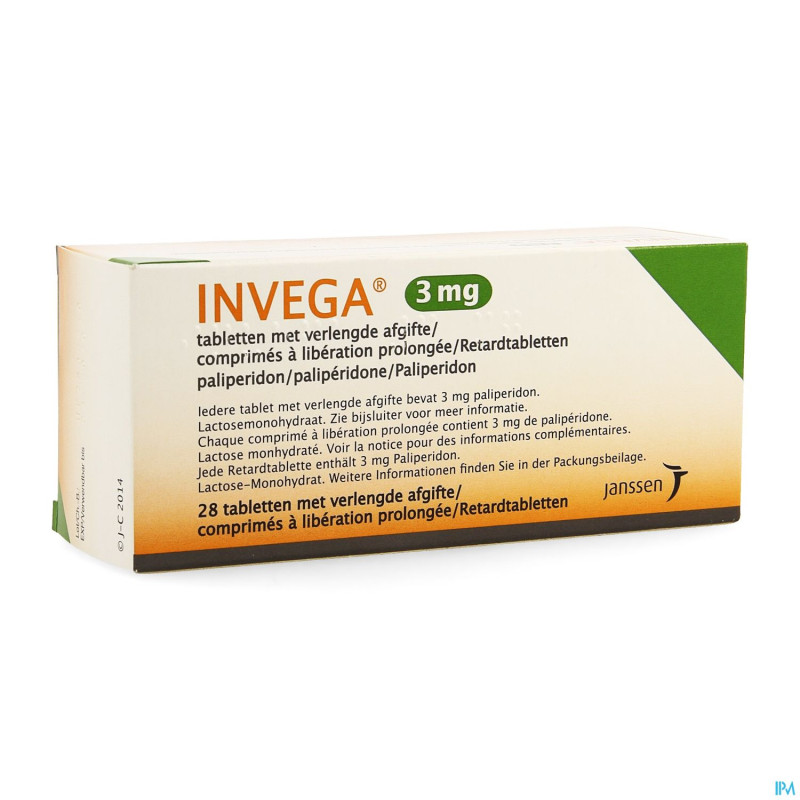 Invega tabl retard 28 x 3 mg