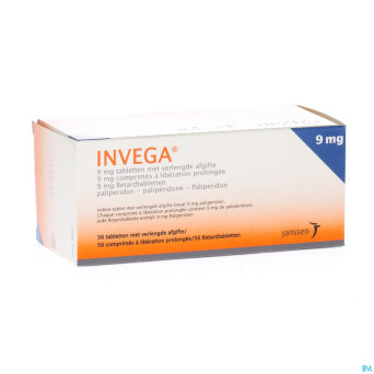 Invega tabl retard 56 x 9 mg
