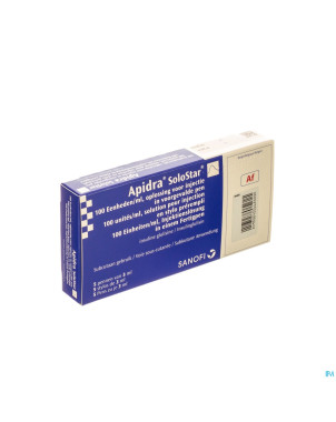 Apidra 100 u/ml sol inj stylo prempl 5x3ml