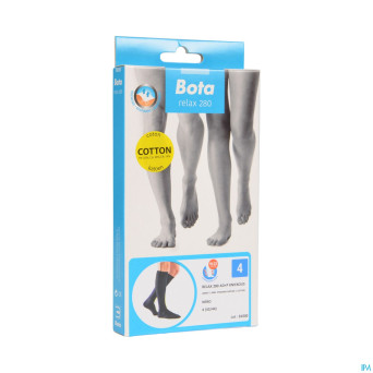 Bota relax 280 coton bas jarret noir n4