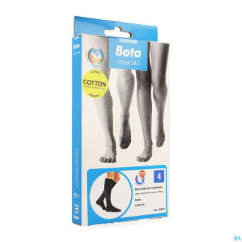 Bota relax 280 coton bas jarret noir n4