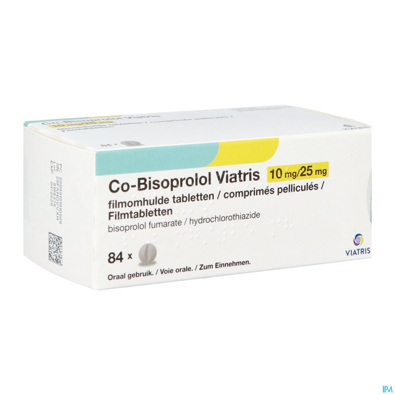 Co bisoprolol viatris 10mg/25,0mg drag 84