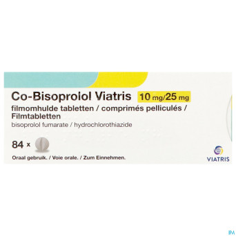 Co bisoprolol viatris 10mg/25,0mg drag 84
