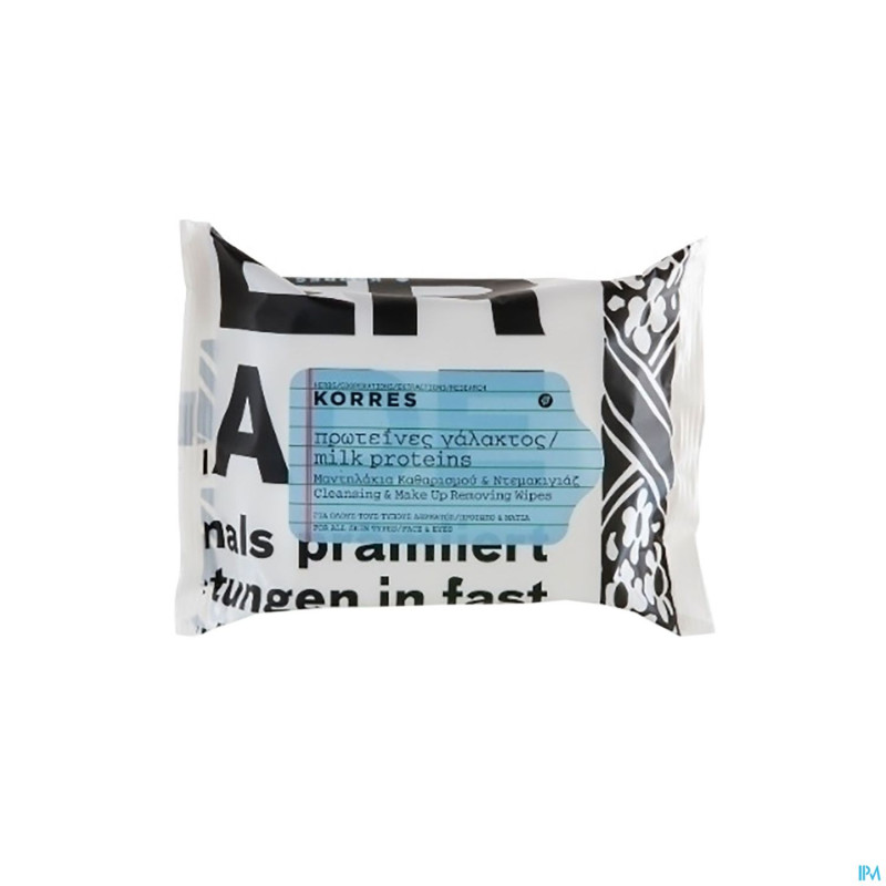 Korres kf lingettes demaq pn-ps proteines lait 25