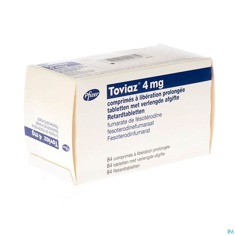Toviaz 4 mg comp liberation prolong 84 x 4 mg