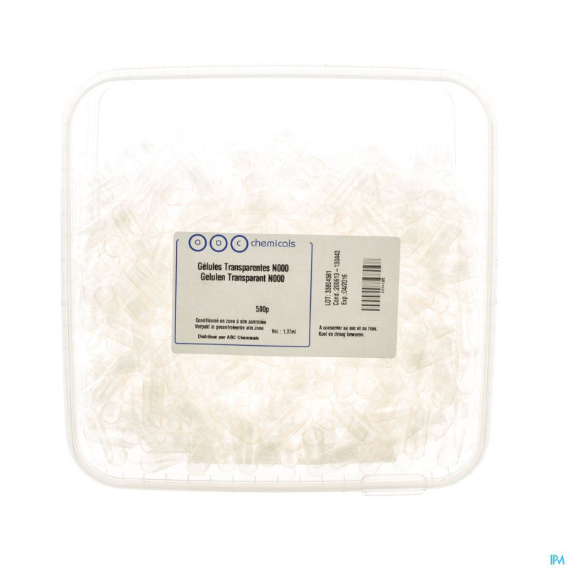 Gelules transparentes n000 1000 abc