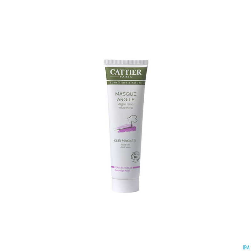 Cattier masque visage argile rose bio p sens 100ml