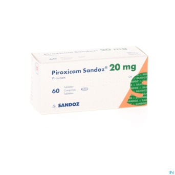 Piroxicam sandoz comp 60 x 20 mg