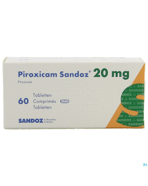 Piroxicam sandoz comp 60 x 20 mg