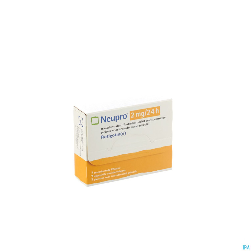 Neupro 2 mg/24 h dispositif transdermique  7