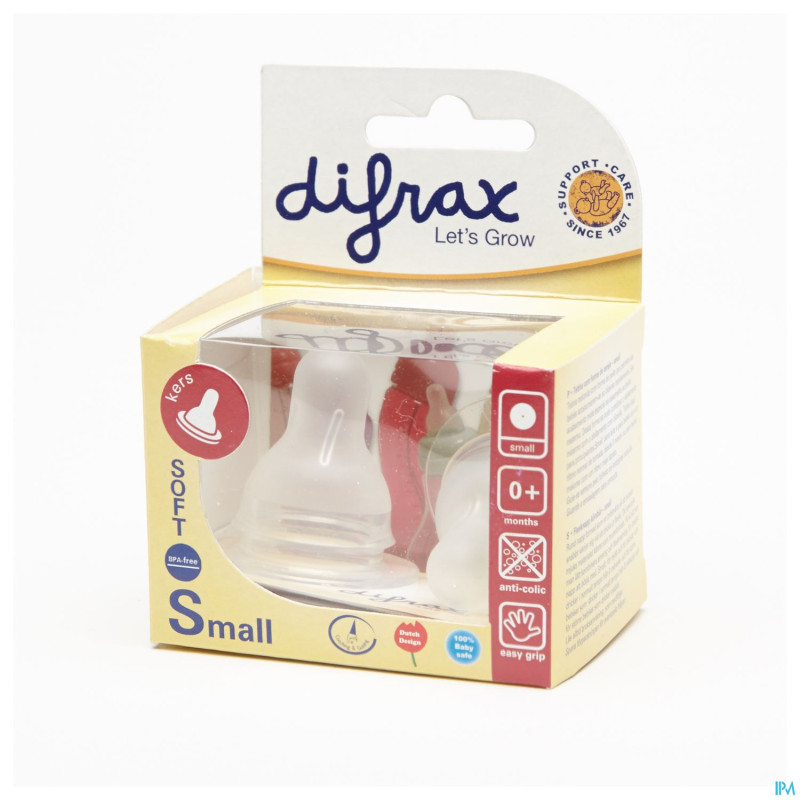 Difrax soft tetine cerise s 2 pieces    671