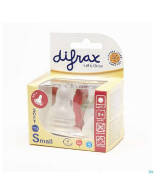 Difrax soft tetine cerise s 2 pieces    671