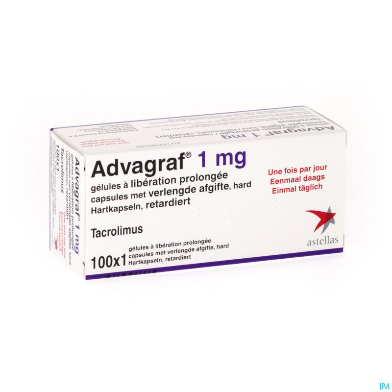 Advagraf caps 100 x 1 mg
