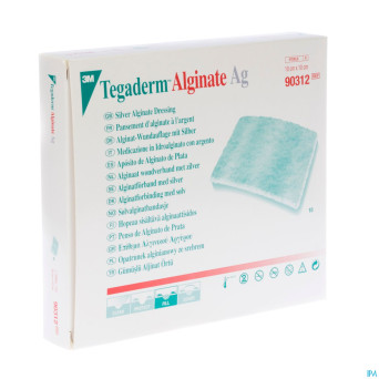 Tegaderm alginate ag    10cmx10cm 10 90312