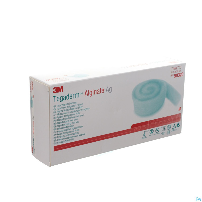 Tegaderm alginate ag    3cmx30cm 10 90320