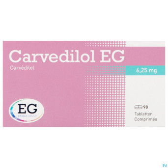Carvedilol eg 6,25mg comp 98x6,25mg