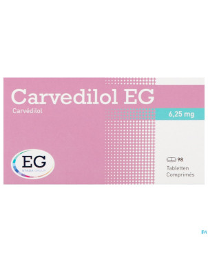 Carvedilol eg 6,25mg comp 98x6,25mg