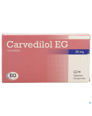 Carvedilol eg 25,00mg comp 98x25mg