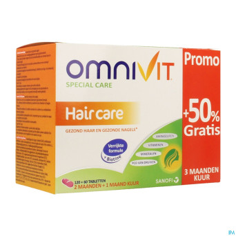 Omnivit vita cheveux    tabl 120+60 gratuit promo