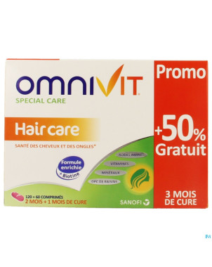 Omnivit vita cheveux    tabl 120+60 gratuit promo