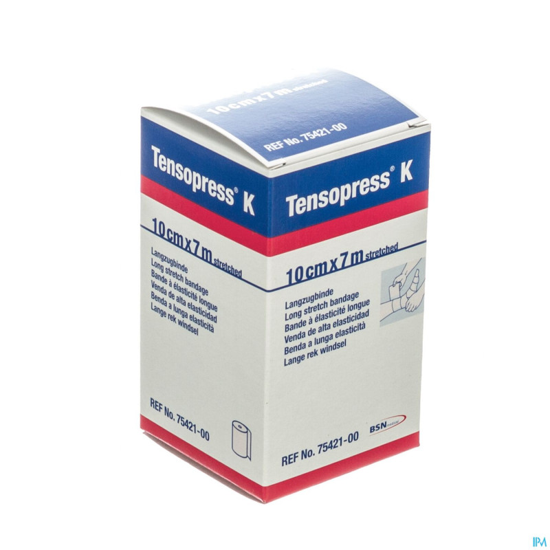 Tensopress k bande crepe 10cmx7m rouleau 1 7542100