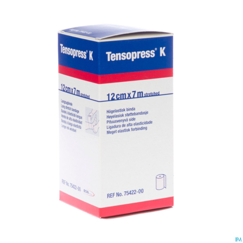 Tensopress k bande crepe 12cmx7m rouleau 1 7542200