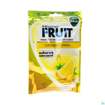 Vicks fruit plus c citron sans sucre 75g