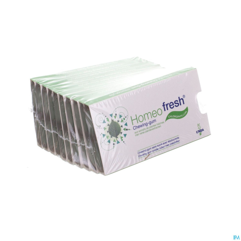 Homeofresh chew-gum bioactivum chloroph. ss 10x12