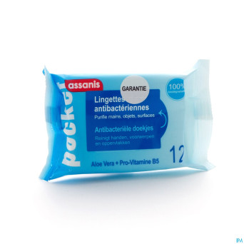 Assanis pocket lingettes mains 12