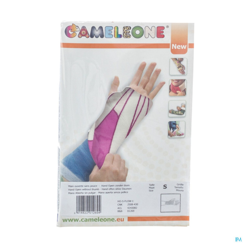 Cameleone main ouvert -pouce flower power    s 1