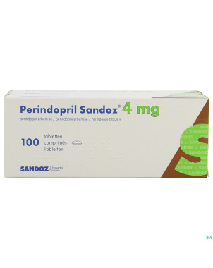Perindopril sandoz 4 mg sandoz comp 100 x 4 mg