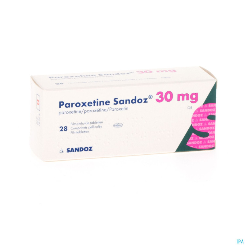 Paroxetine 30 mg sandoz comp  28 x 30 mg