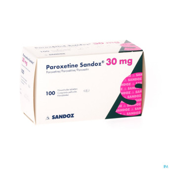 Paroxetine 30 mg sandoz comp 100 x 30 mg